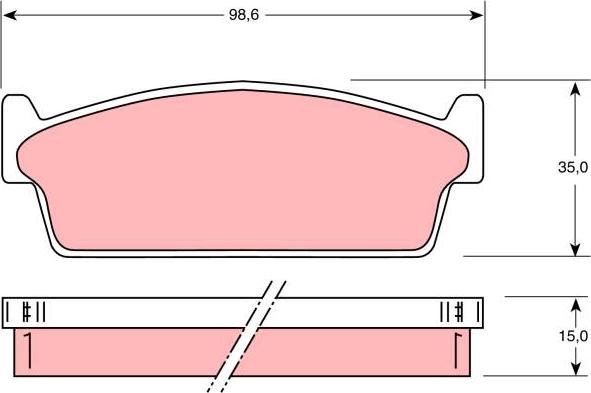 TRW GDB1021 - Тормозные колодки, дисковые, комплект autospares.lv