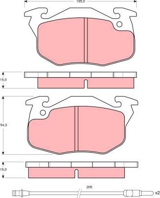 TRW GDB1079 - Тормозные колодки, дисковые, комплект autospares.lv