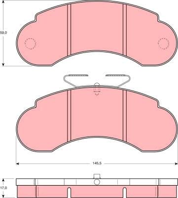 TRW GDB1070 - Тормозные колодки, дисковые, комплект autospares.lv