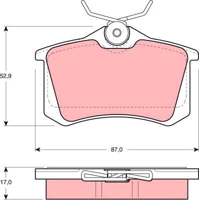 TRW GDB1196 - Тормозные колодки, дисковые, комплект autospares.lv