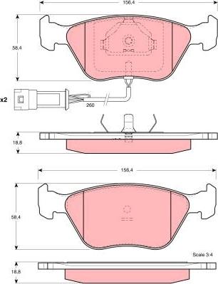 TRW GDB1192 - Тормозные колодки, дисковые, комплект autospares.lv