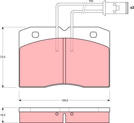 TRW GDB1152 - Тормозные колодки, дисковые, комплект autospares.lv