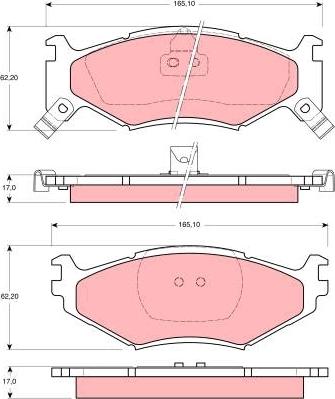 TRW GDB1157 - Тормозные колодки, дисковые, комплект autospares.lv