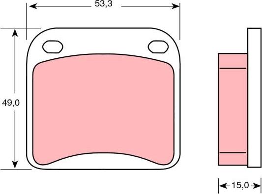 TRW GDB115 - Тормозные колодки, дисковые, комплект autospares.lv