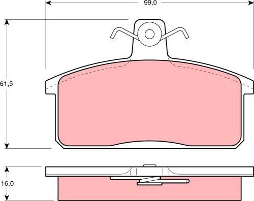 TRW GDB1165 - Тормозные колодки, дисковые, комплект autospares.lv