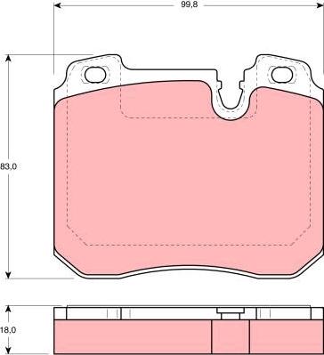 TRW GDB1161 - Тормозные колодки, дисковые, комплект autospares.lv