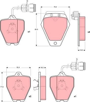 TRW GDB1162 - Тормозные колодки, дисковые, комплект autospares.lv