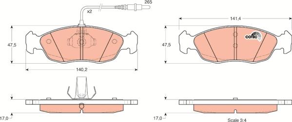 TRW GDB1104 - Тормозные колодки, дисковые, комплект autospares.lv