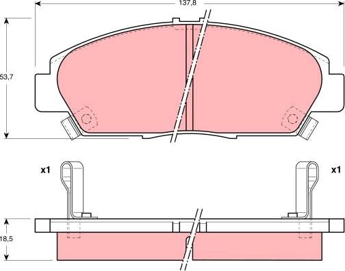 TRW GDB1180 - Тормозные колодки, дисковые, комплект autospares.lv