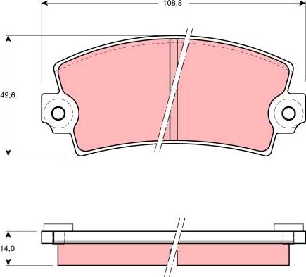 TRW GDB118 - Тормозные колодки, дисковые, комплект autospares.lv