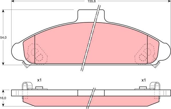 TRW GDB1136 - Тормозные колодки, дисковые, комплект autospares.lv