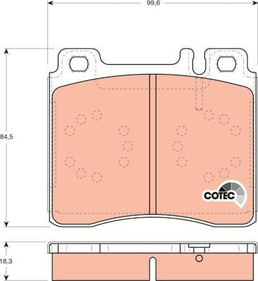 TRW GDB113 - Тормозные колодки, дисковые, комплект autospares.lv