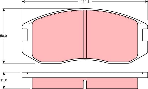 TRW GDB1129 - Тормозные колодки, дисковые, комплект autospares.lv