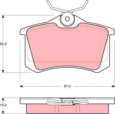 TRW GDB1121 - Тормозные колодки, дисковые, комплект autospares.lv