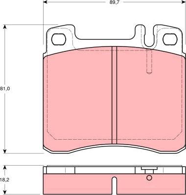 TRW GDB1122 - Тормозные колодки, дисковые, комплект autospares.lv