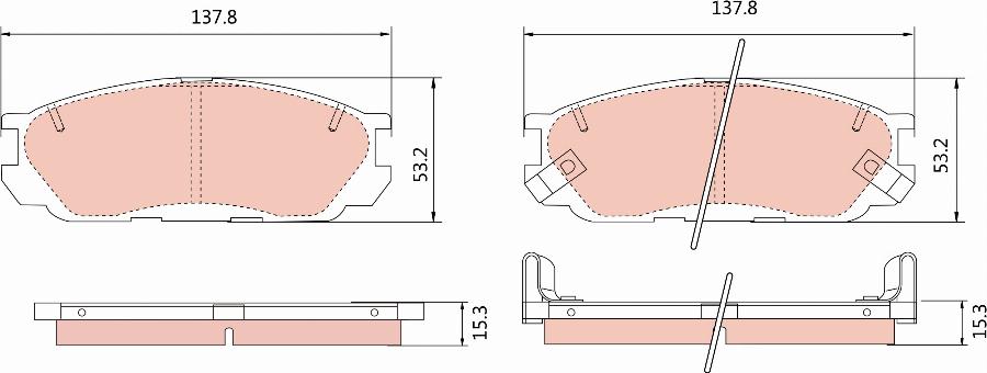 TRW GDB1178DT - Тормозные колодки, дисковые, комплект autospares.lv