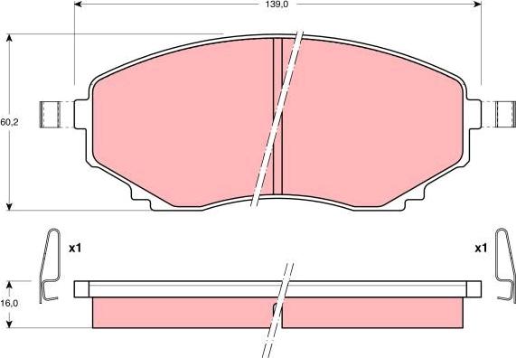 TRW GDB1177 - Тормозные колодки, дисковые, комплект autospares.lv