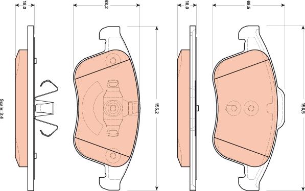 TRW GDB1896 - Тормозные колодки, дисковые, комплект autospares.lv