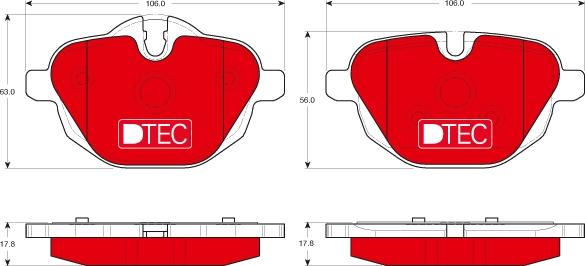 TRW GDB1840DTE - Тормозные колодки, дисковые, комплект autospares.lv