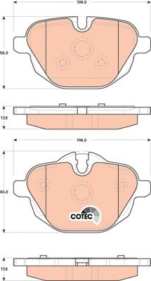 TRW GDB1840 - Тормозные колодки, дисковые, комплект autospares.lv