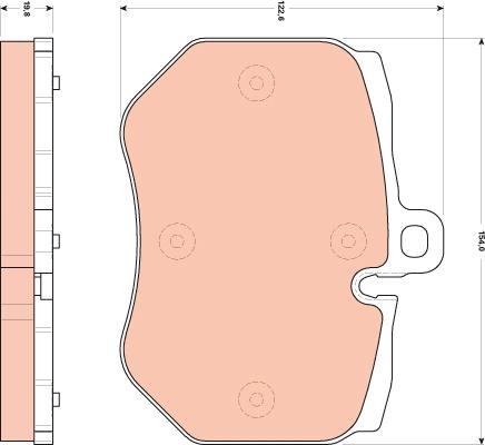 TRW GDB1848 - Тормозные колодки, дисковые, комплект autospares.lv