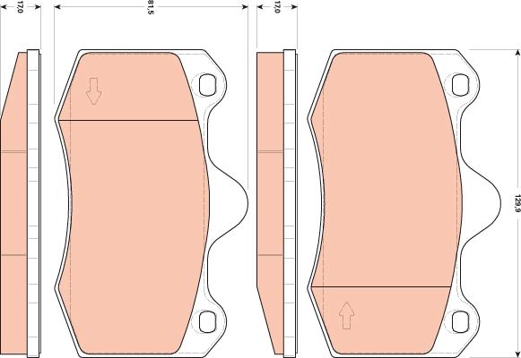 TRW GDB1852 - Тормозные колодки, дисковые, комплект autospares.lv