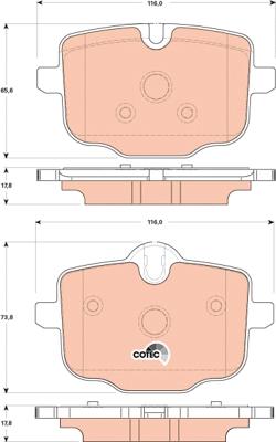 TRW GDB1869 - Тормозные колодки, дисковые, комплект autospares.lv