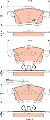 TRW GDB1864 - Тормозные колодки, дисковые, комплект autospares.lv