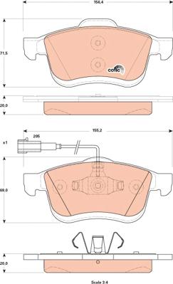 TRW GDB1865 - Тормозные колодки, дисковые, комплект autospares.lv