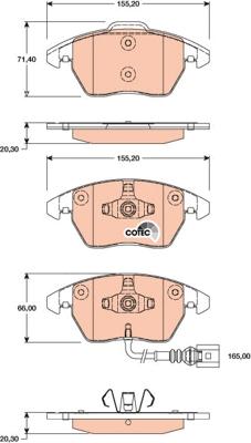 TRW GDB1807 - Тормозные колодки, дисковые, комплект autospares.lv