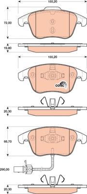 TRW GDB1814 - Тормозные колодки, дисковые, комплект autospares.lv