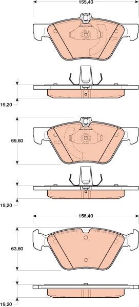 TRW GDB1815 - Тормозные колодки, дисковые, комплект autospares.lv