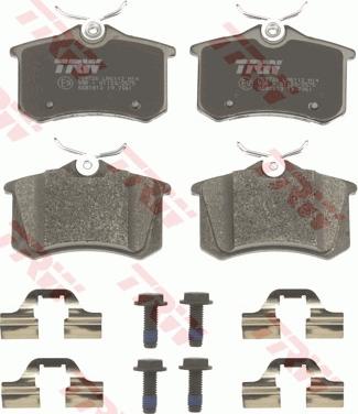 TRW GDB1813 - Тормозные колодки, дисковые, комплект autospares.lv