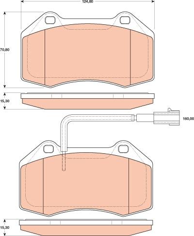 TRW GDB1812 - Тормозные колодки, дисковые, комплект autospares.lv