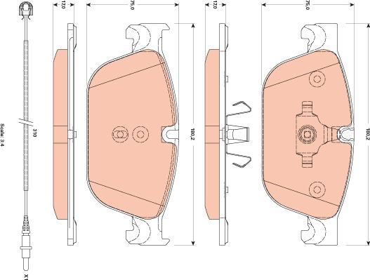 TRW GDB1889 - Тормозные колодки, дисковые, комплект autospares.lv