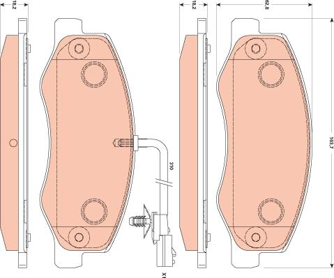 TRW GDB1885 - Тормозные колодки, дисковые, комплект autospares.lv