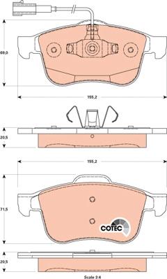 TRW GDB1880 - Тормозные колодки, дисковые, комплект autospares.lv