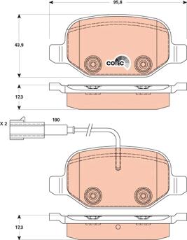 TRW GDB1881 - Тормозные колодки, дисковые, комплект autospares.lv