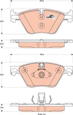 TRW GDB1882 - Тормозные колодки, дисковые, комплект autospares.lv