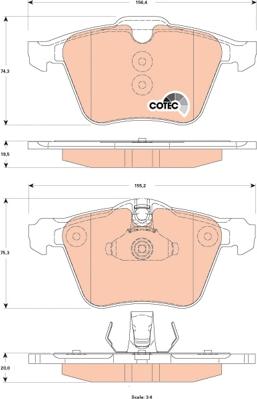 TRW GDB1835 - Тормозные колодки, дисковые, комплект autospares.lv