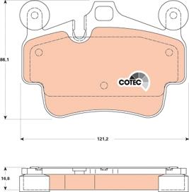 TRW GDB1836 - Тормозные колодки, дисковые, комплект autospares.lv