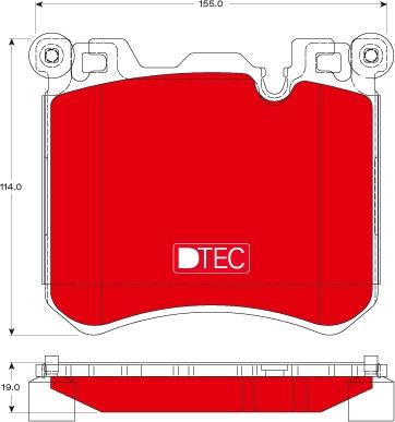 TRW GDB1826DTE - Тормозные колодки, дисковые, комплект autospares.lv