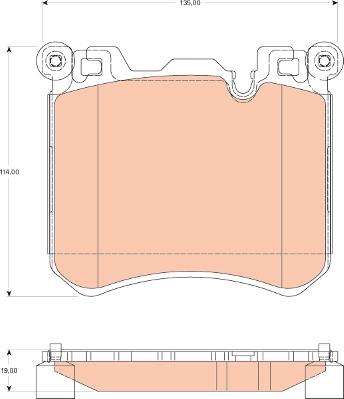 TRW GDB1826 - Тормозные колодки, дисковые, комплект autospares.lv