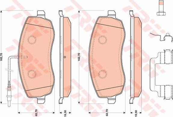 TRW GDB1820 - Тормозные колодки, дисковые, комплект autospares.lv