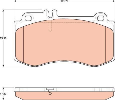 TRW GDB1822 - Тормозные колодки, дисковые, комплект autospares.lv