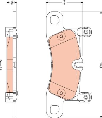 TRW GDB1876 - Тормозные колодки, дисковые, комплект autospares.lv