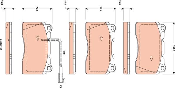 TRW GDB1871 - Тормозные колодки, дисковые, комплект autospares.lv