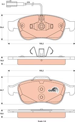 TRW GDB1873 - Тормозные колодки, дисковые, комплект autospares.lv