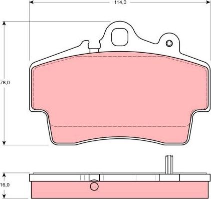 TRW GDB1394 - Тормозные колодки, дисковые, комплект autospares.lv