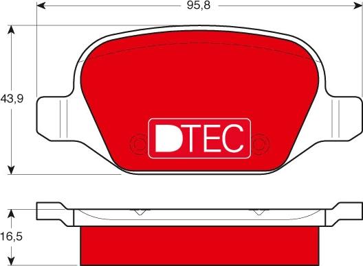 TRW GDB1396DTE - Тормозные колодки, дисковые, комплект autospares.lv